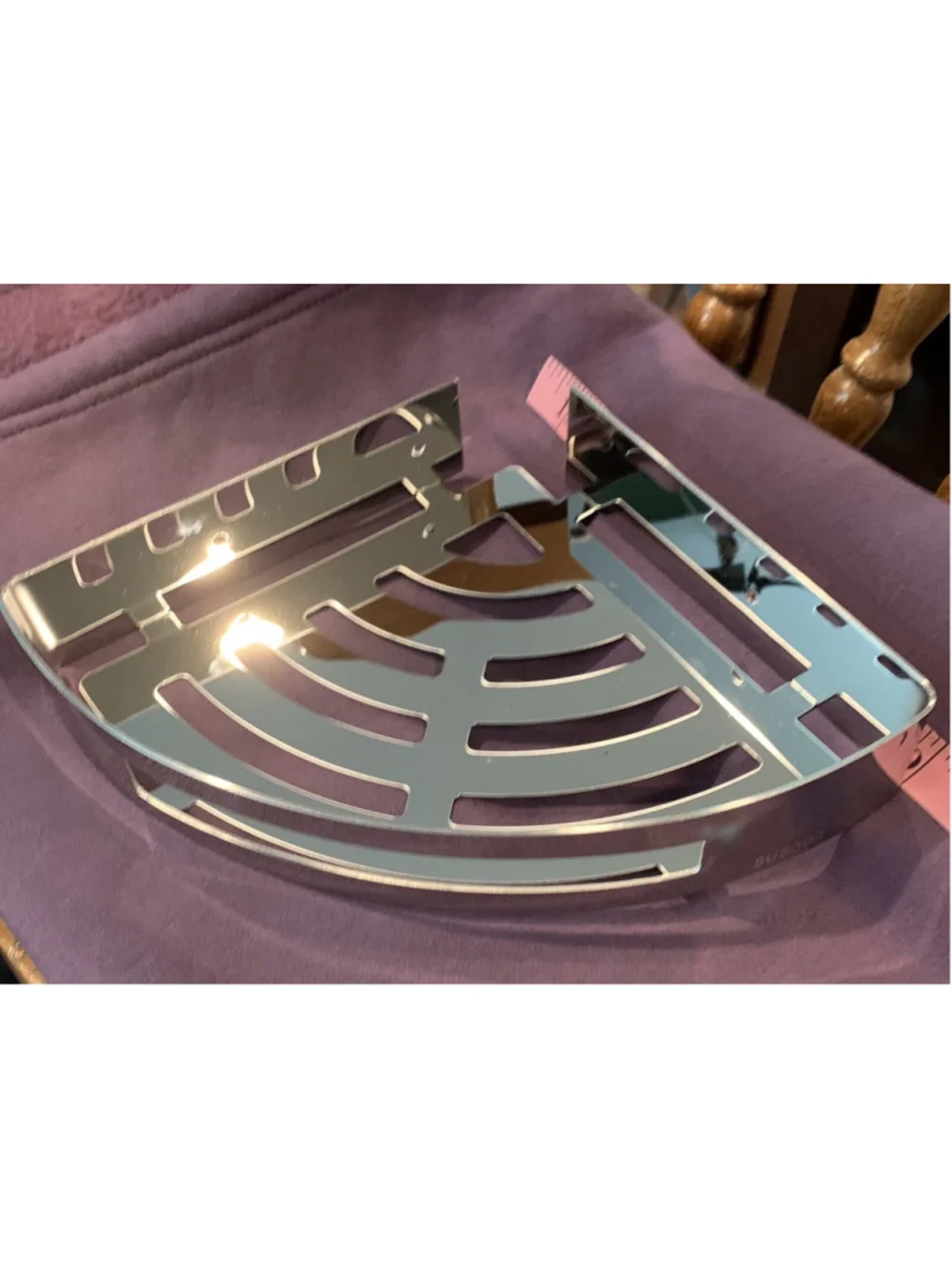 9” Chrome Corner Bathroom Shelf With Mounting Hardware